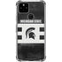 Michigan State University Black and White Stripes Pixel Cases